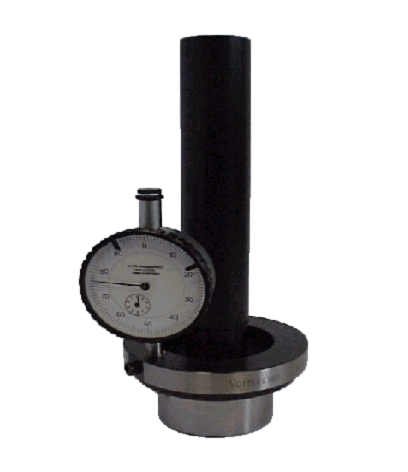 Device for measuring the flange contact surface, incl. dial indicator